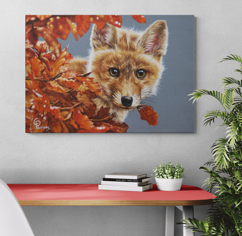 Bright Eyes Fox Canvas Art – Vibrant Wildlife Print