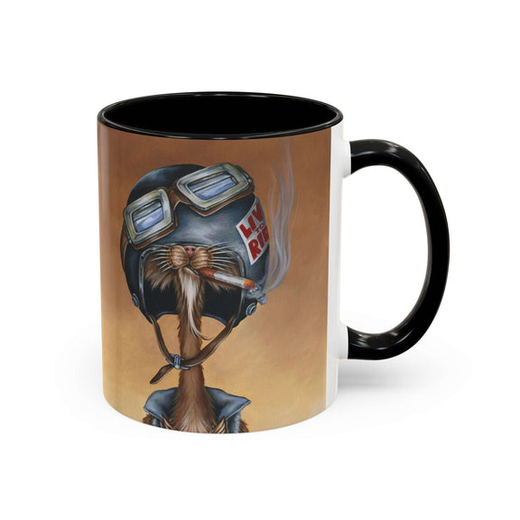 Biker Cat Mug Ceramic 11oz