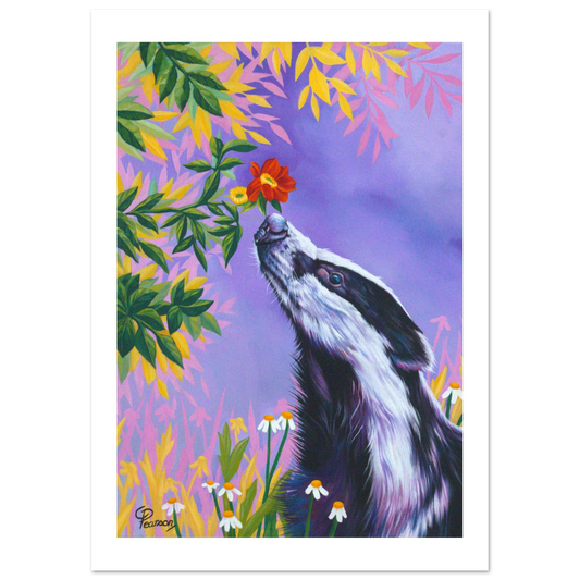 Badger Close-Up-Of-Flowers-In-Glass-Vases Art