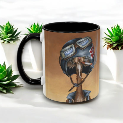 Biker Cat Mug Ceramic 11oz