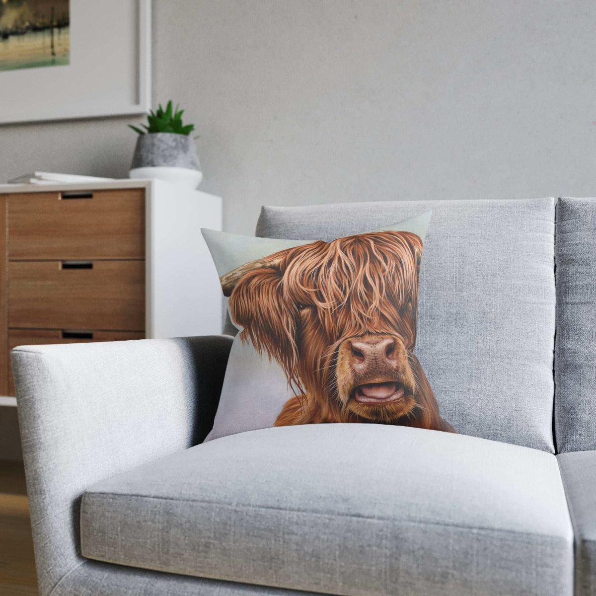 Fergus The Highland Cow Cushion