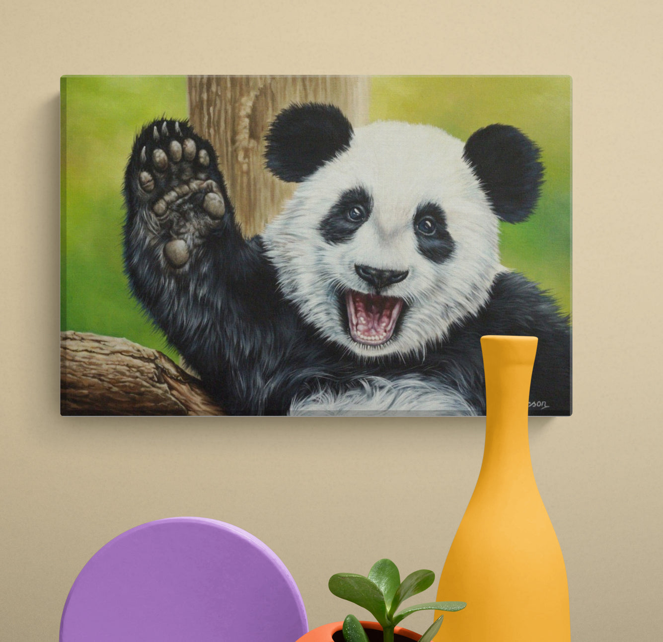 Lu Lu The Panda Mini Canvas Wall Art