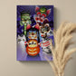Trick Or Treat Cats Small Canvas Wall Art