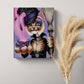 Witch Cat Small Canvas Wall Art