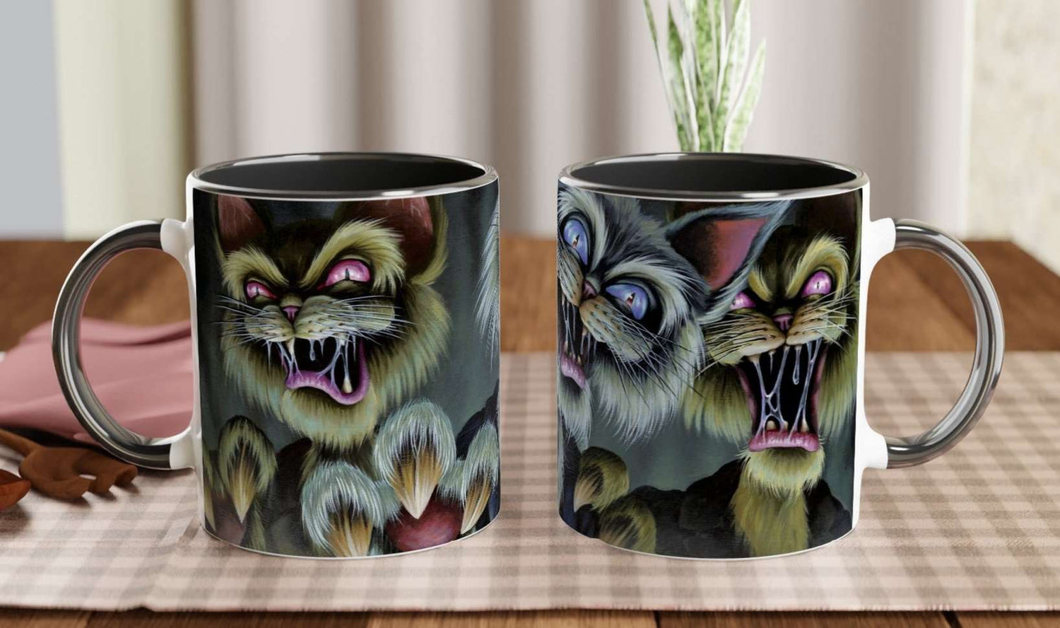 Zombie Cat Ceramic Mug