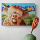Honey The Highland Cow Mini Canvas Print 8 x 12"– Vibrant Wildlife Art For Your Home