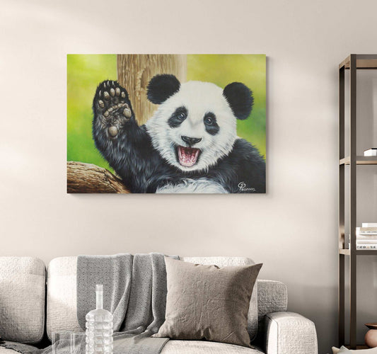 Lu Lu The Panda Canvas Print – Vibrant Wildlife Art For Your Home