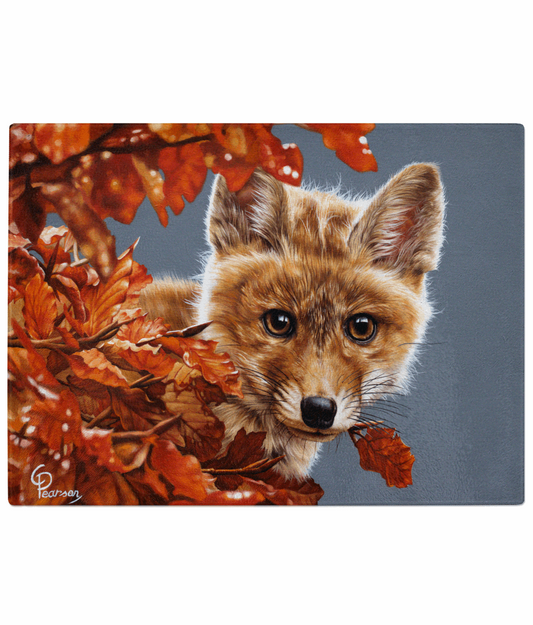 fox glass chopping board