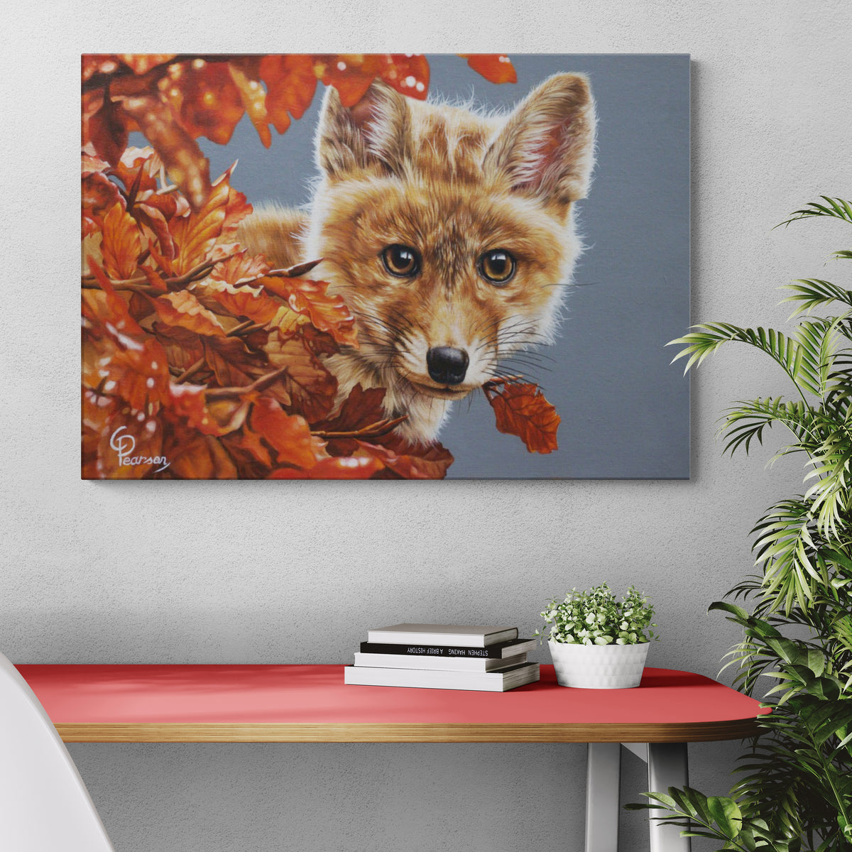Bright Eyes Fox Canvas Art – Vibrant Wildlife Print